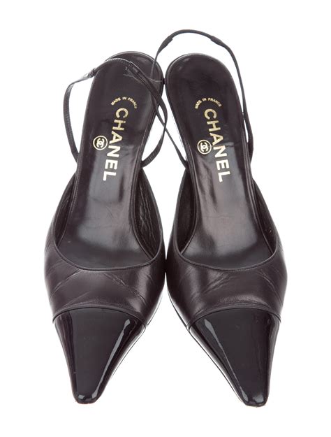 chanel leather slingback pumps|chanel shoes online shop.